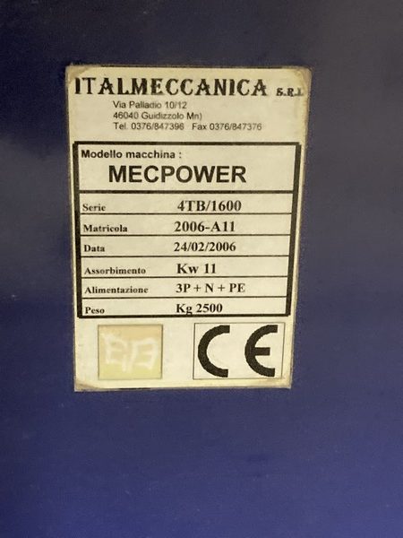 Egreneuse ITALMECCANICA MECPOWER 4TR/1600